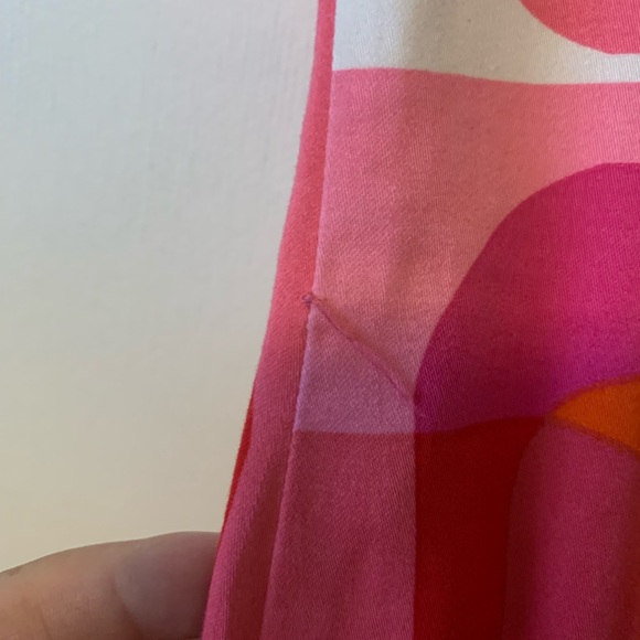 Julian Taylor New York Vibrant Pink and Orange Geometric Dress - Picture 3 of 9